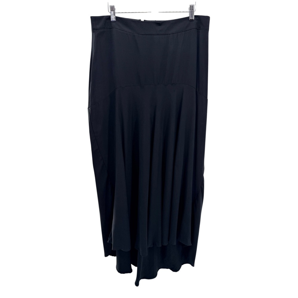 Saint + Sofia 12 Southbank Skirt NWT Black High Low Tencil Maxi Witchy Goth Mod
